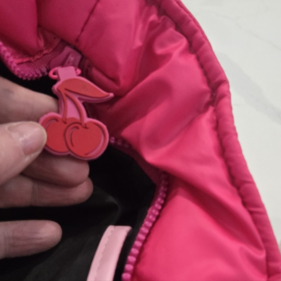 Sincerely Jules Cherry Puffer Quilted Tote Zip Top. - Picture 6 of 7